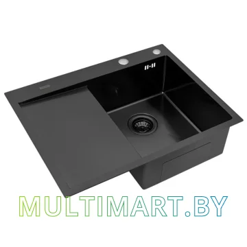 Кухонная мойка ARFEKA ECO AR 650x500 R BLACK PVD NANO